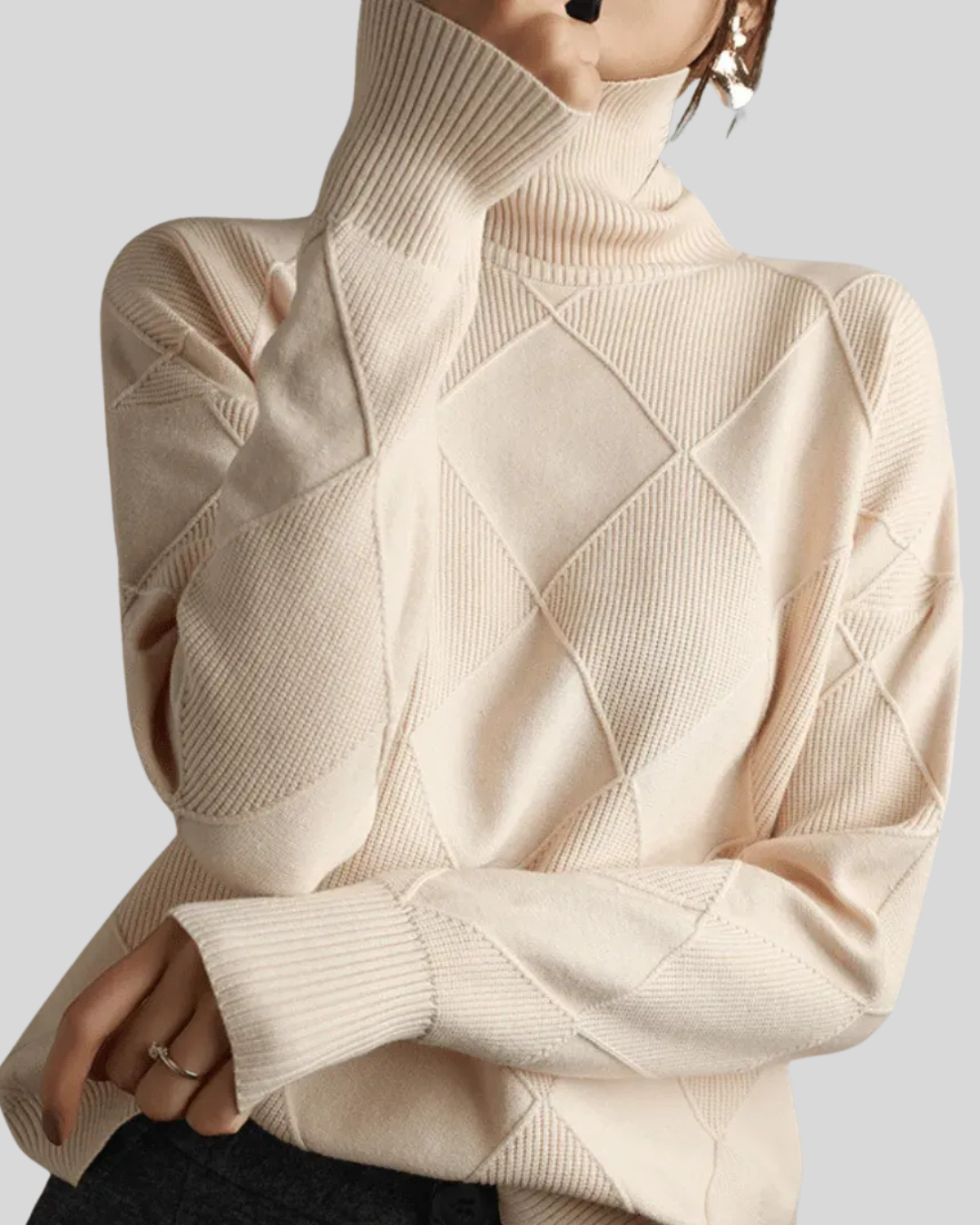 Birgitta | Luksuriøs Højhalset Sweater
