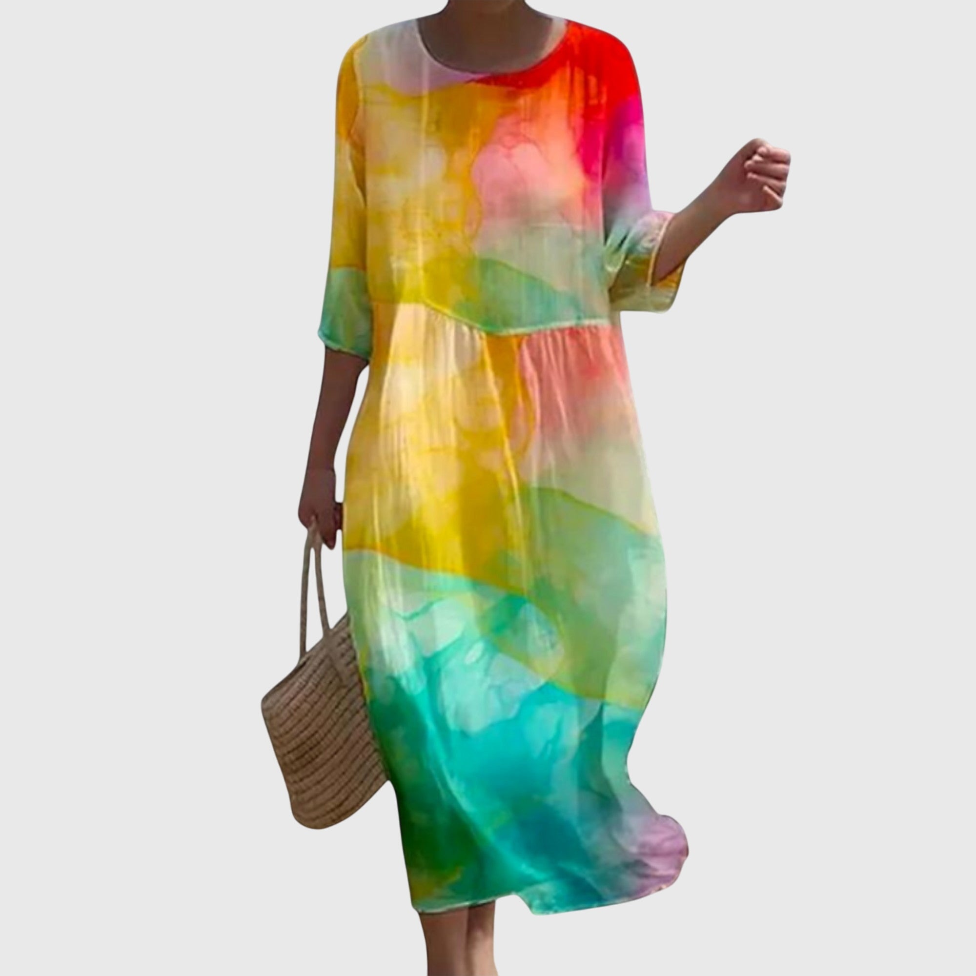 Birgitta | Stilfuld Blomster Maxi Kjole