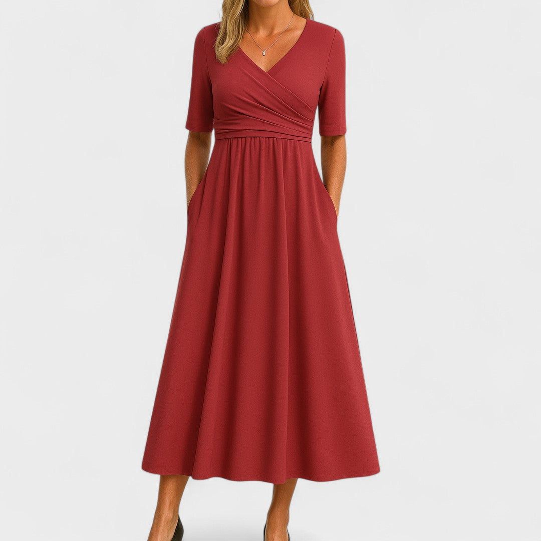 Birgitta | Elegant Midikjole til Alle Anledninger