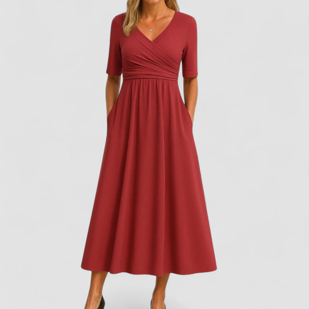Birgitta | Elegant Midikjole til Alle Anledninger