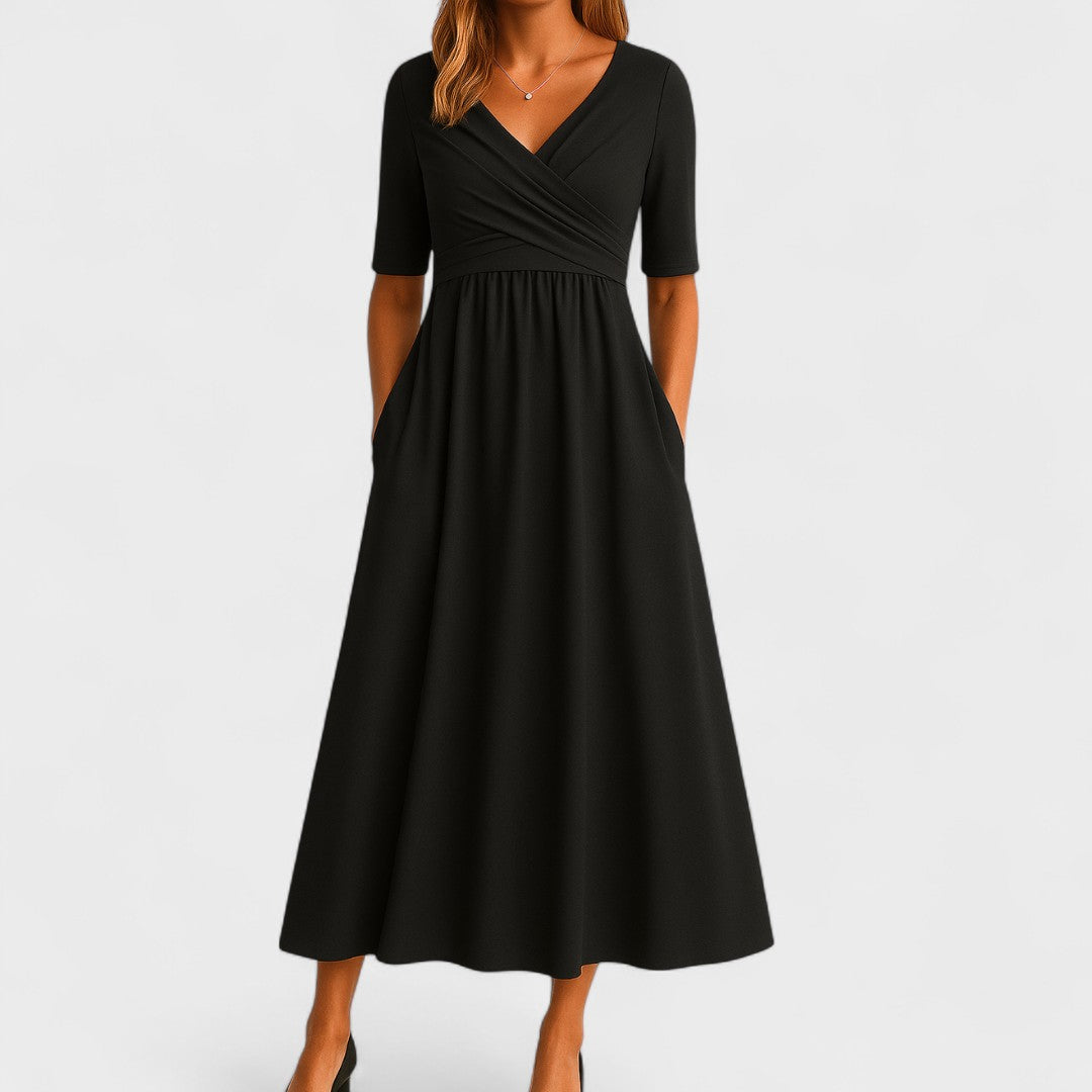Birgitta | Elegant Midikjole til Alle Anledninger