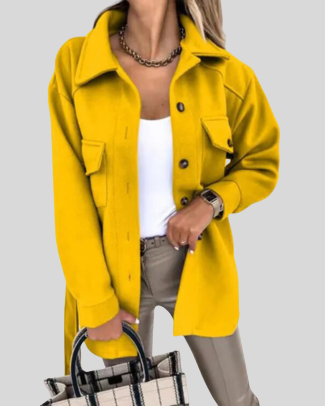 Birgitta | Klassisk kappa med poloknappar