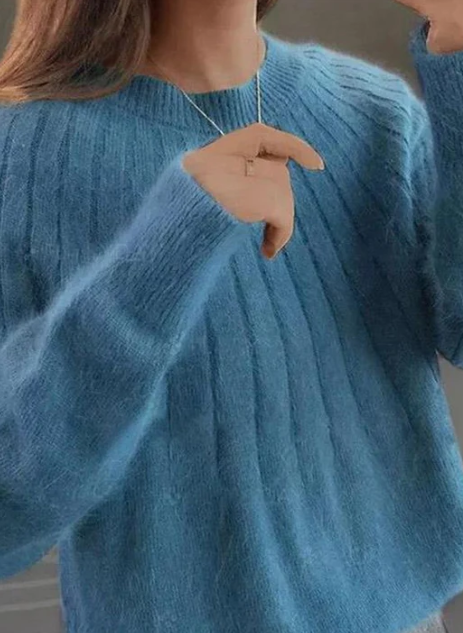 Birgitta | Fluffy striktrøje