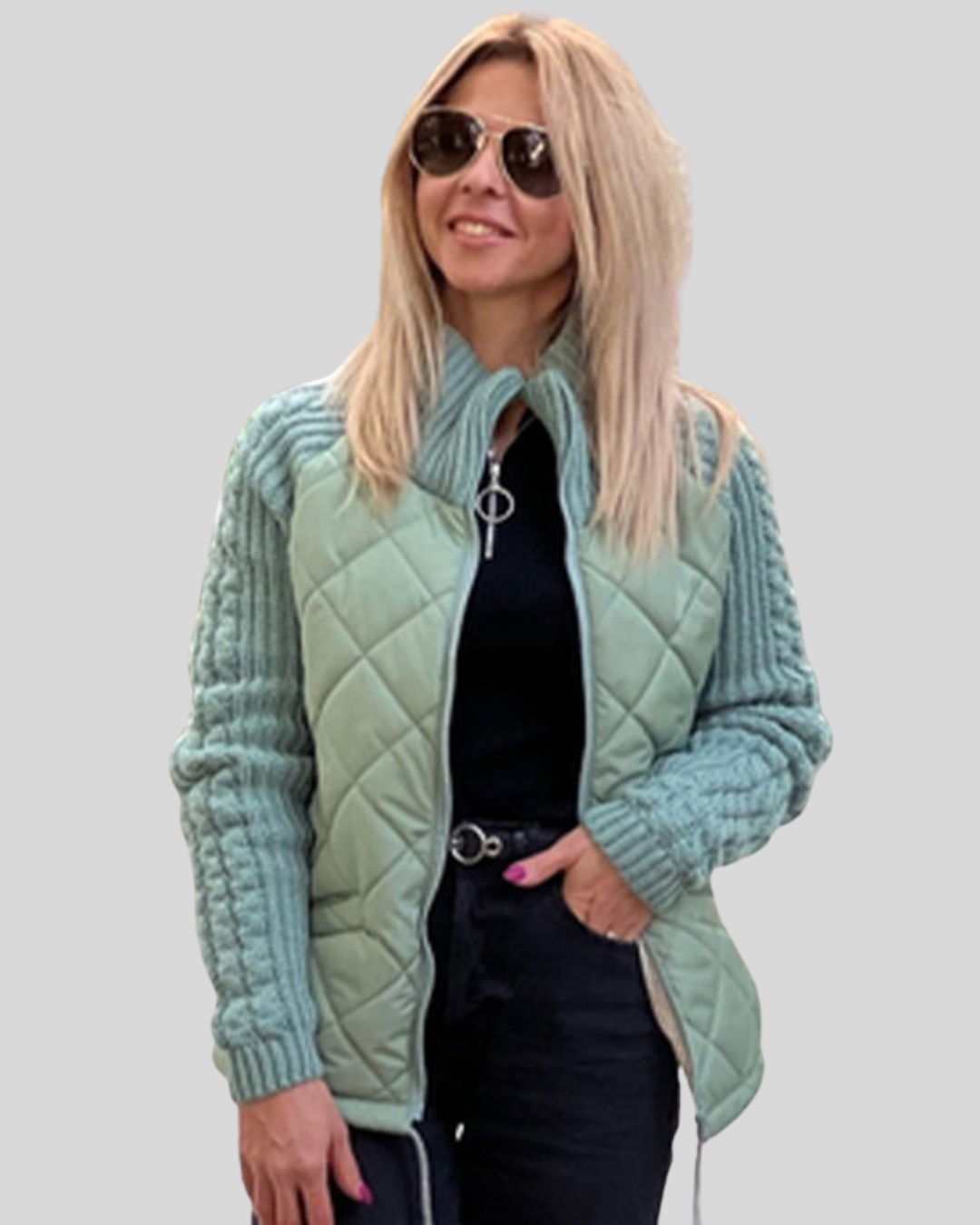 Birgitta | Strikket patchworkjakke