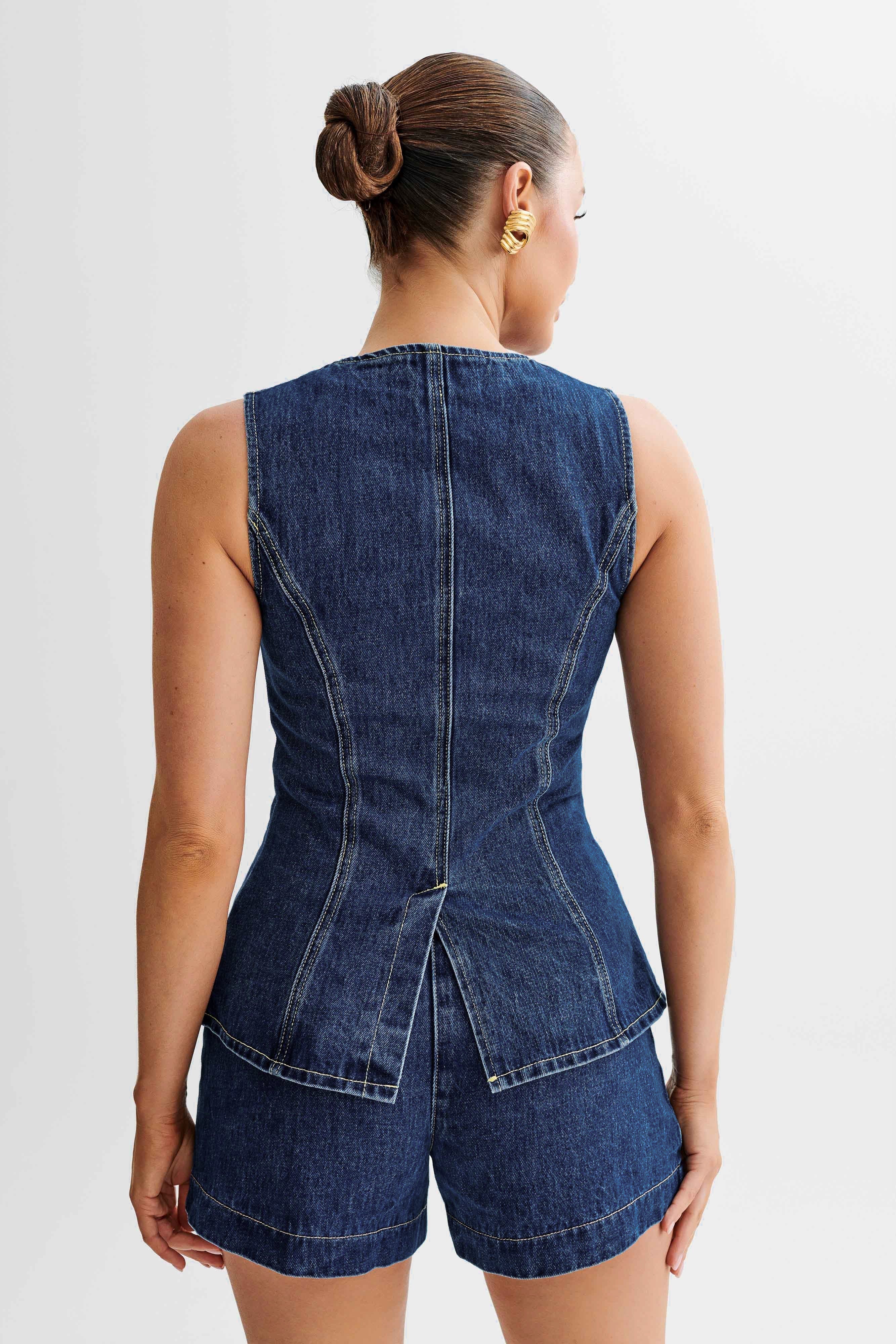 Birgitta | Trendy denim sæt med knapper