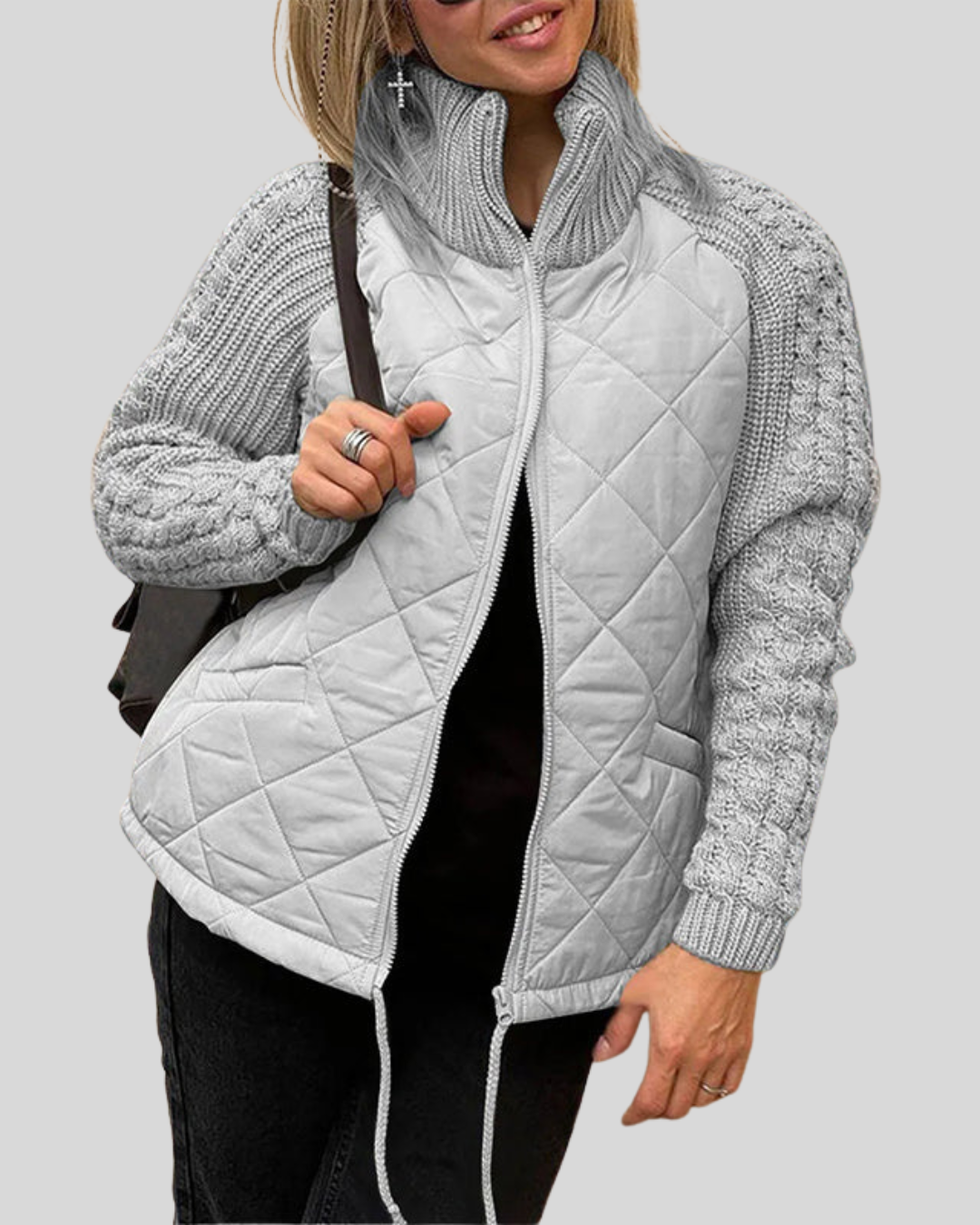 Birgitta | Strikket patchworkjakke