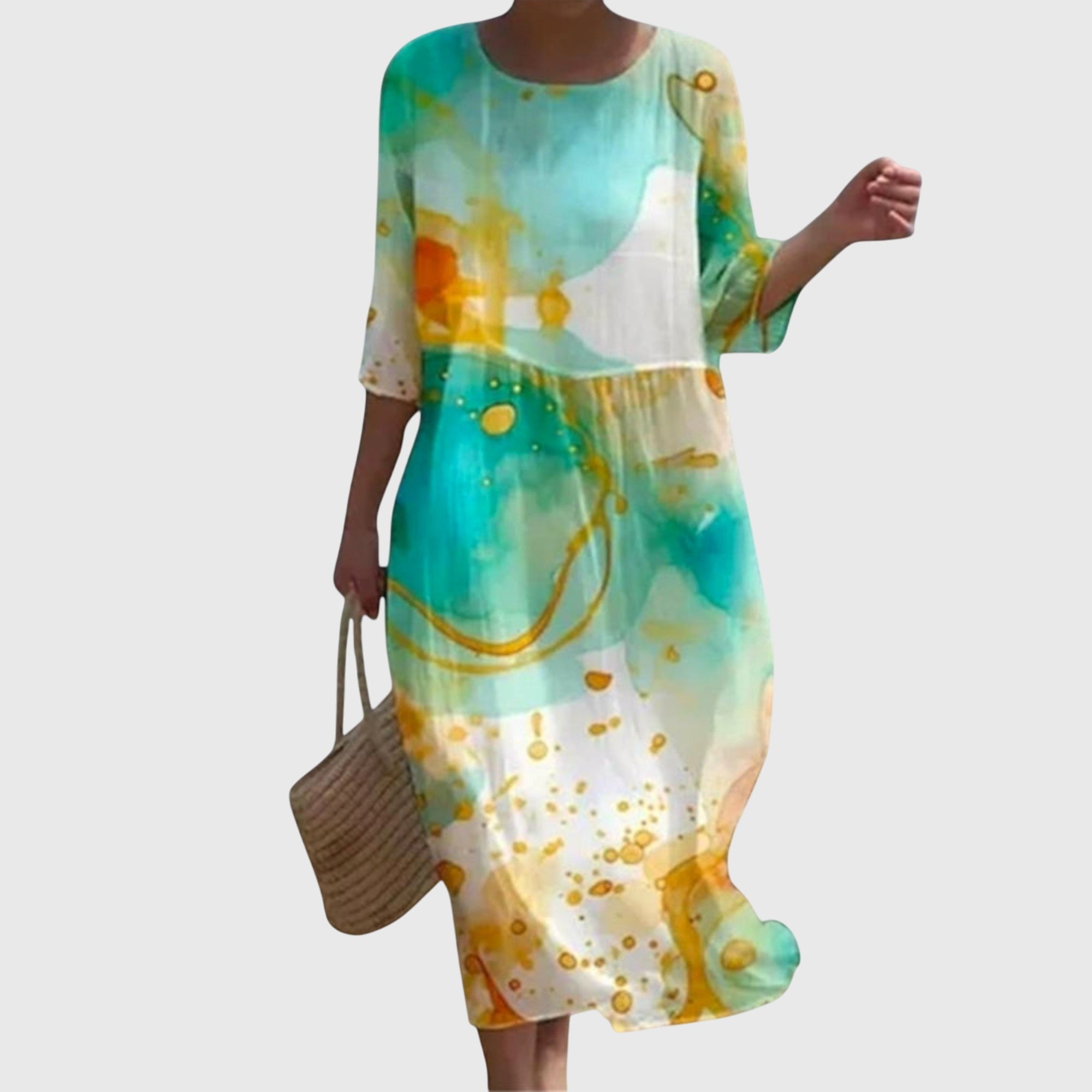 Birgitta | Stilfuld Blomster Maxi Kjole