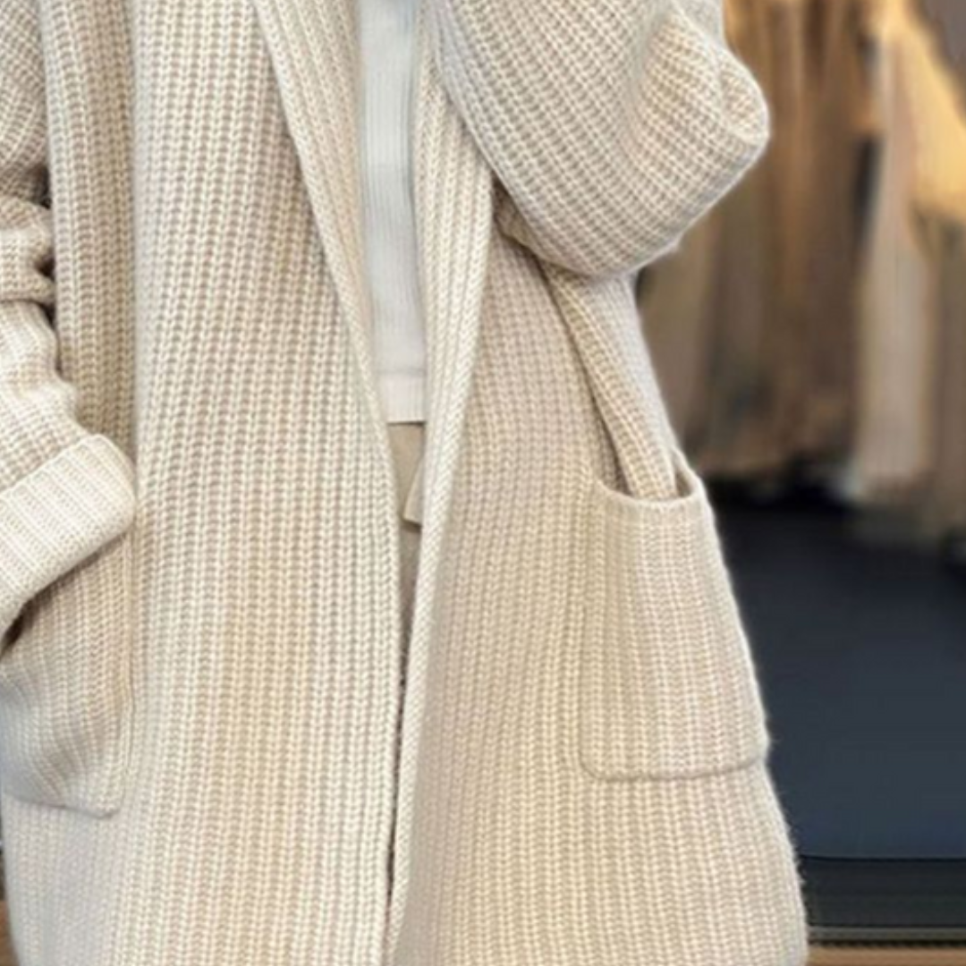 Birgitta | Afslappet Cardigan med Lommer