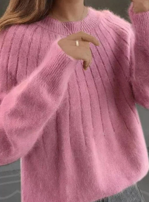 Birgitta | Fluffy striktrøje