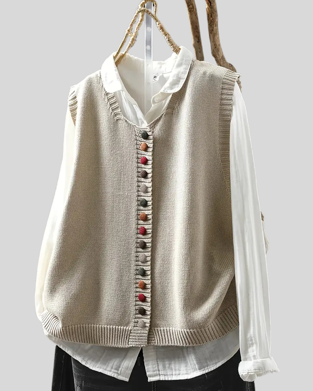 Birgitta | Ærmeløs Strikket Vest