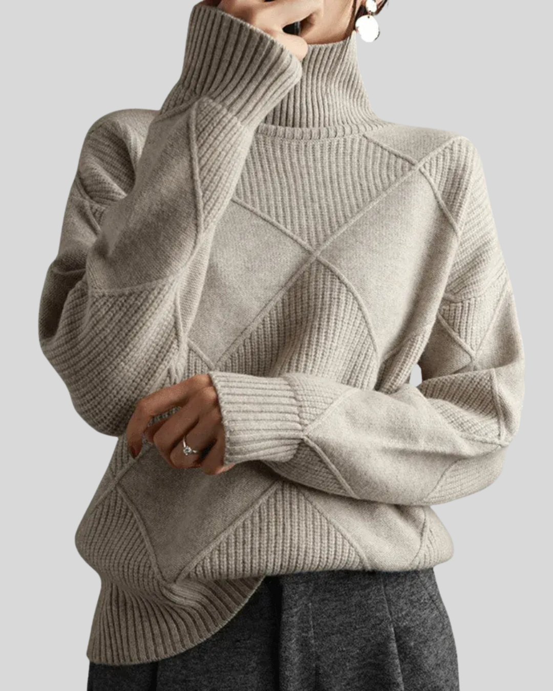 Birgitta | Luksuriøs Højhalset Sweater