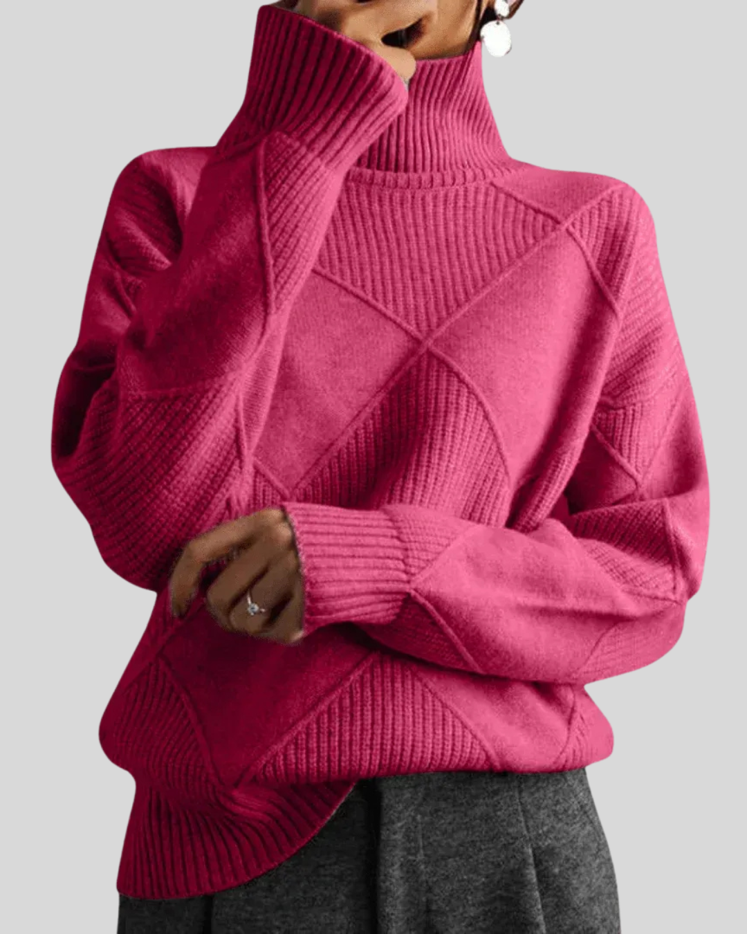 Birgitta | Luksuriøs Højhalset Sweater