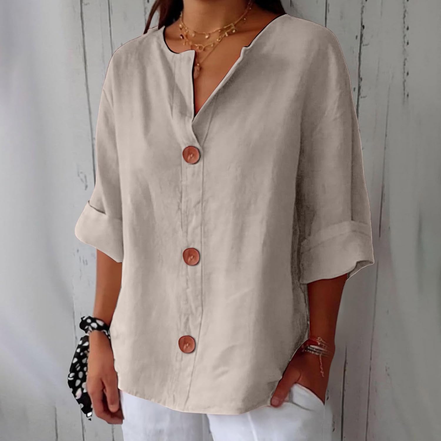 Birgitta | Afslappet linnedbluse til tidløs elegance