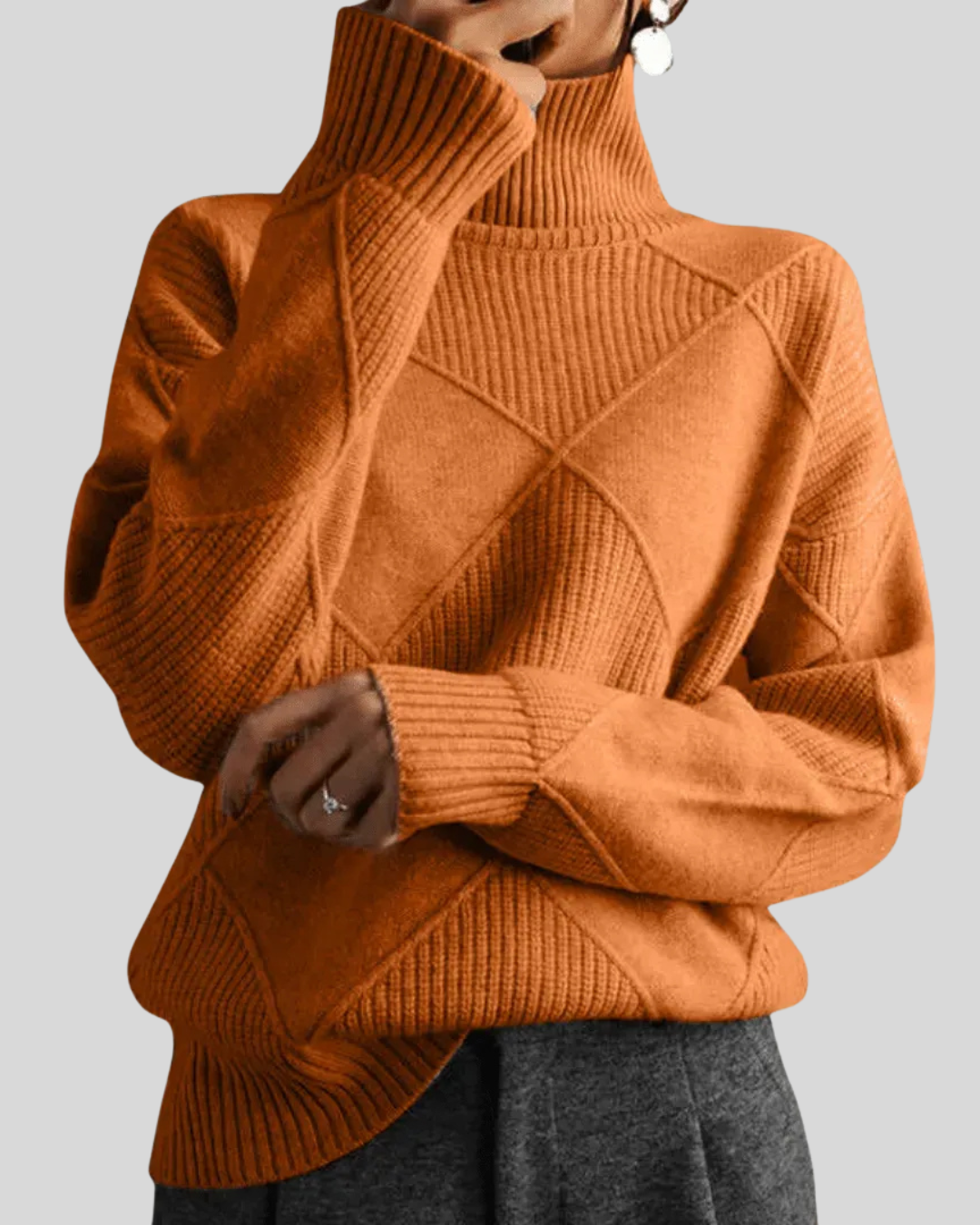 Birgitta | Luksuriøs Højhalset Sweater