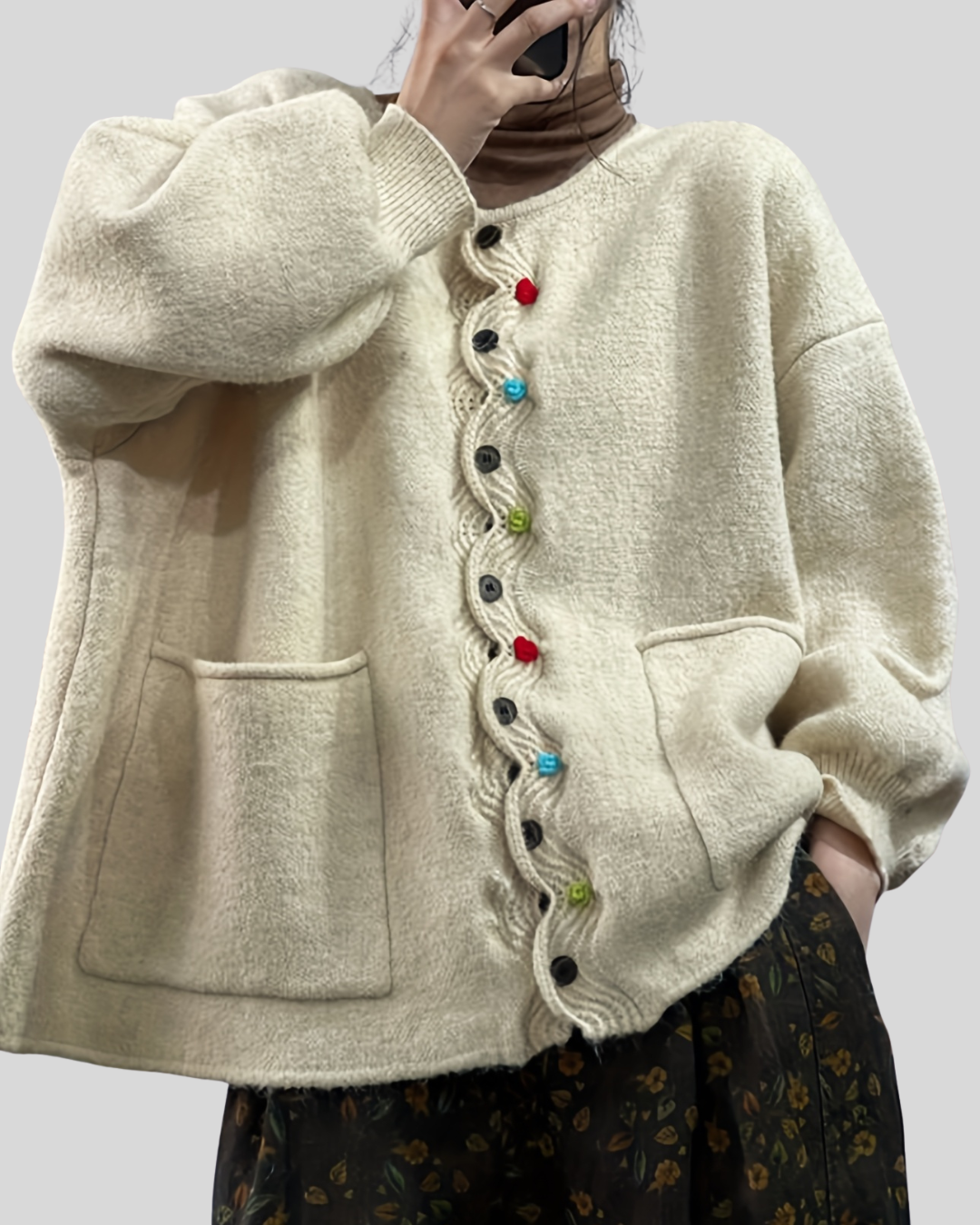 Birgitta | Elegant Midi Frakke med Tidløse Detaljer