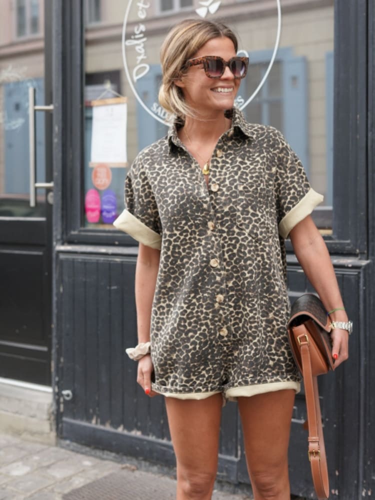 Birgitta | Skjortekjole med leopardprint