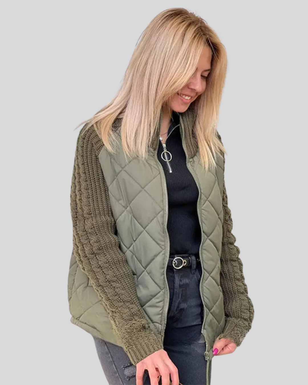 Birgitta | Strikket patchworkjakke