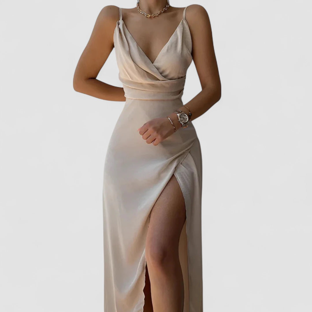 Birgitta | Aneta Satin Kjole