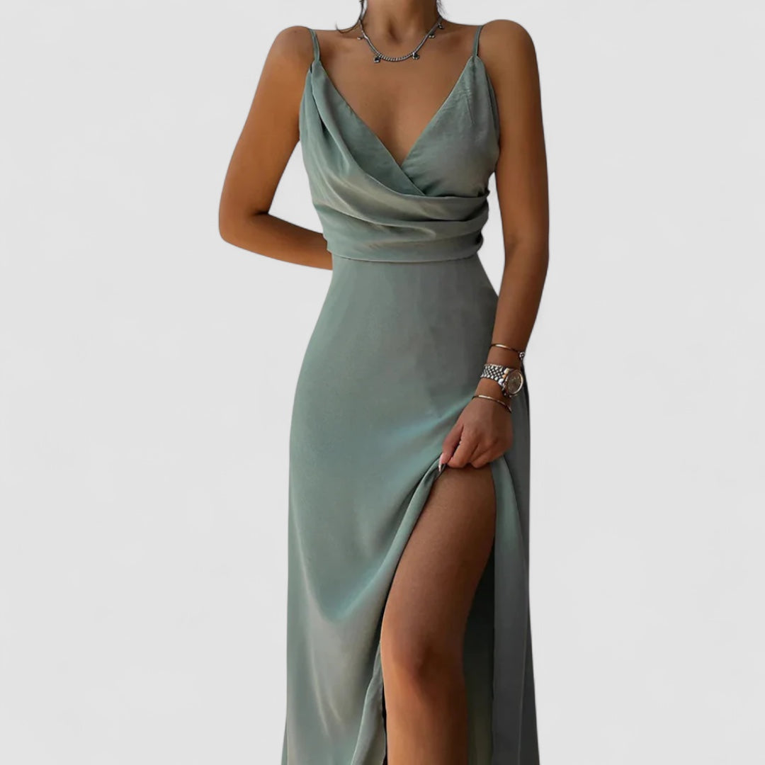Birgitta | Aneta Satin Kjole