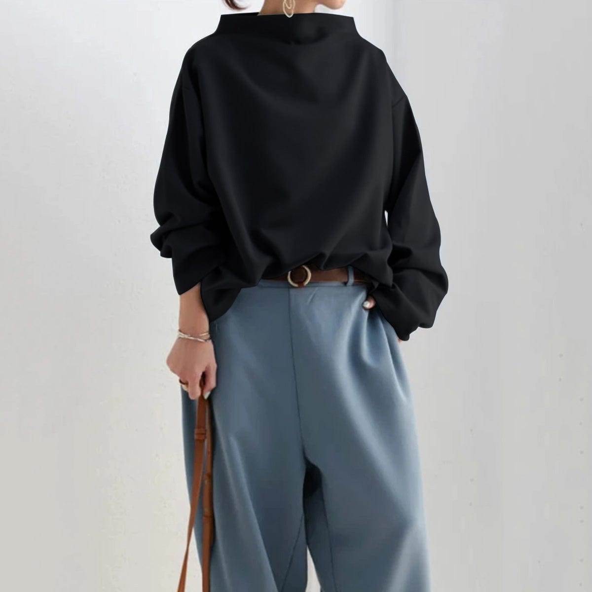 Birgitta | Højhalset Casual Top
