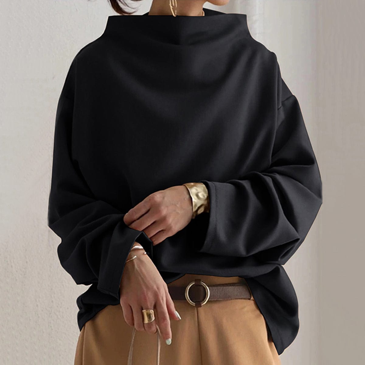 Birgitta | Højhalset Casual Top