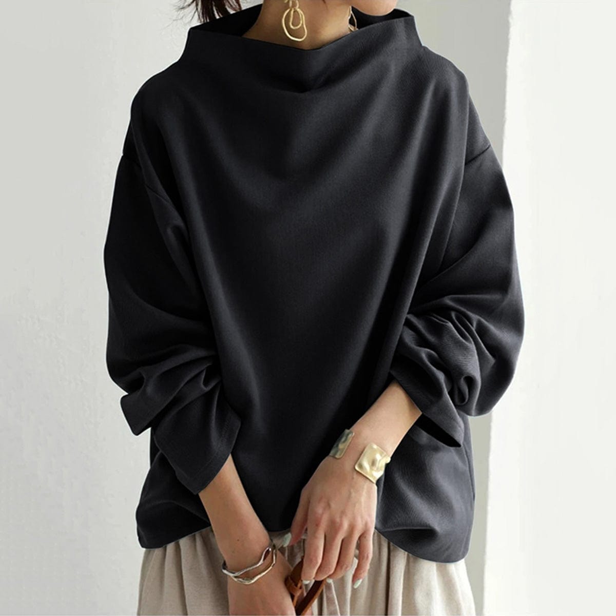 Birgitta | Højhalset Casual Top