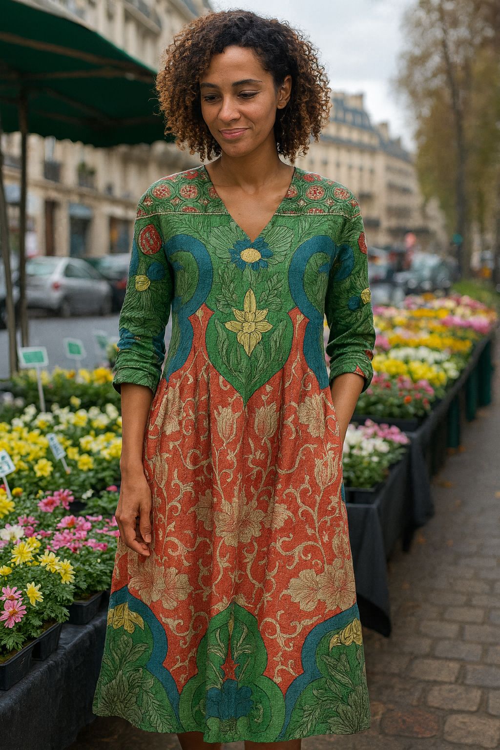 Birgitta | Tidsløs Vintage Blomster Maxi Kjole