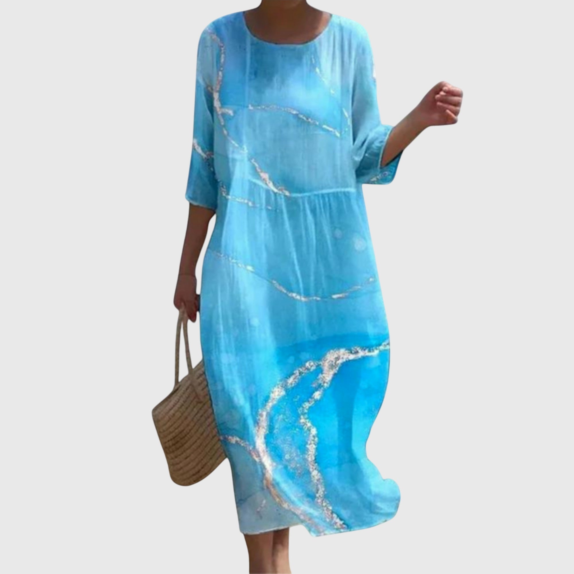 Birgitta | Stilfuld Blomster Maxi Kjole