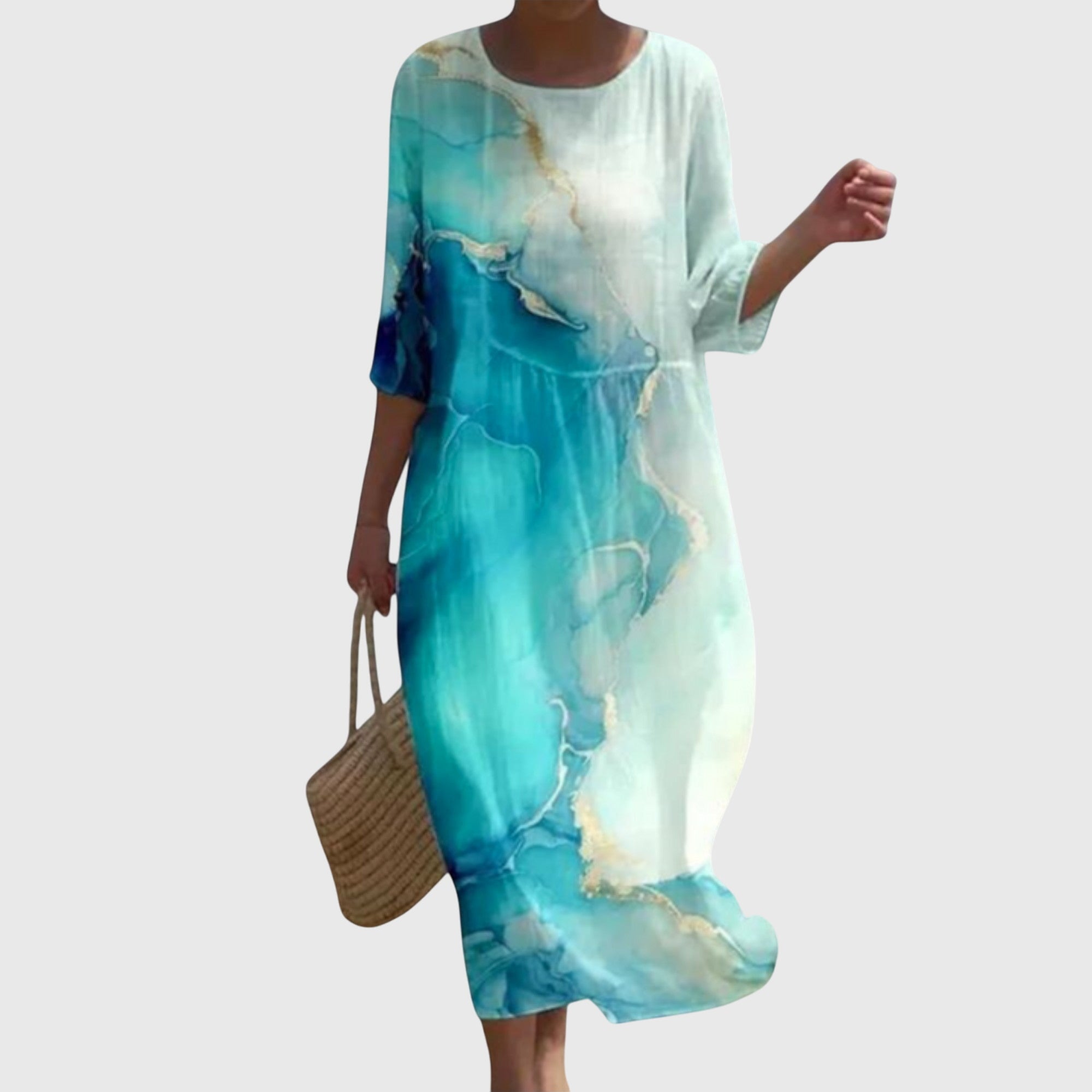 Birgitta | Stilfuld Blomster Maxi Kjole