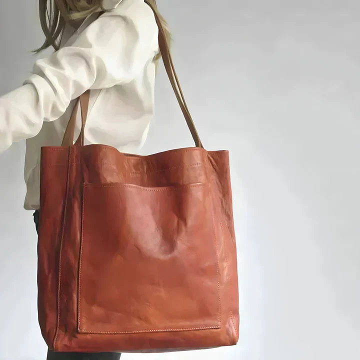 Birgitta | Klassisk Læder Tote Bag